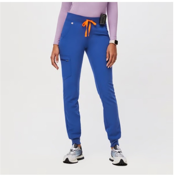 BNWOT Winning Blue High Waisted Zamora Jogger Scrub Pants Size 4XL - Picture 1 of 11